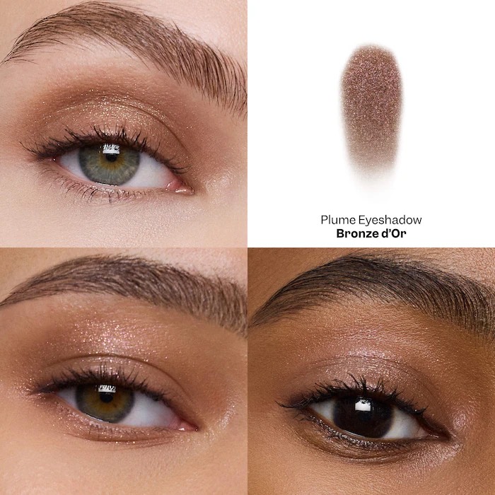 VIOLETTE_FR  Тени для век PLUME EYESHADOW Feather Matte Veil + Feather Shimmer Veil, Bronze d’Or 2
