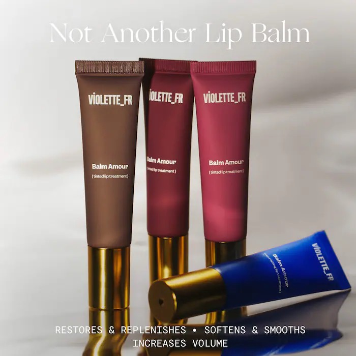 VIOLETTE_FR Питательный бальзам для губ с пептидами BALM AMOUR Nourishing Tinted Lip Treatment with Peptides, Rose Latte 9
