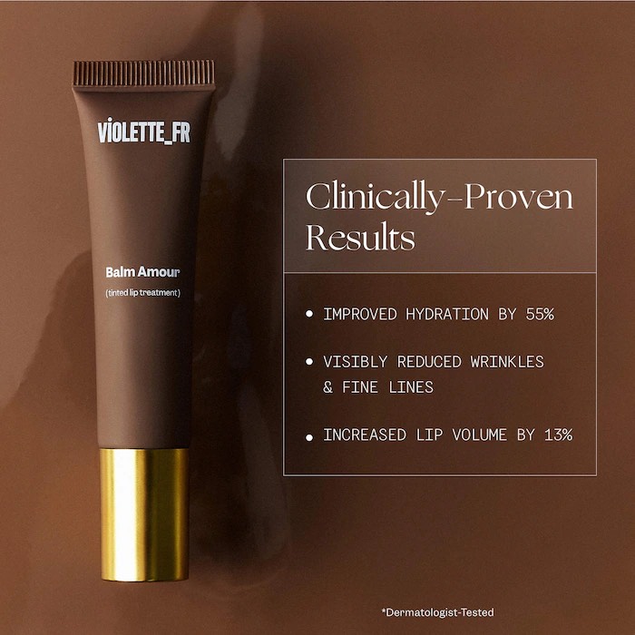 VIOLETTE_FR Питательный бальзам для губ с пептидами BALM AMOUR Nourishing Tinted Lip Treatment with Peptides, Noisette 9