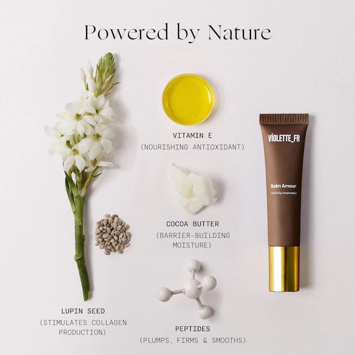 VIOLETTE_FR Питательный бальзам для губ с пептидами BALM AMOUR Nourishing Tinted Lip Treatment with Peptides, Noisette 10