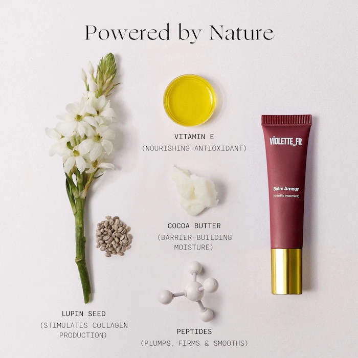 VIOLETTE_FR Питательный бальзам для губ с пептидами BALM AMOUR Nourishing Tinted Lip Treatment with Peptides, Dahlia Noir 9