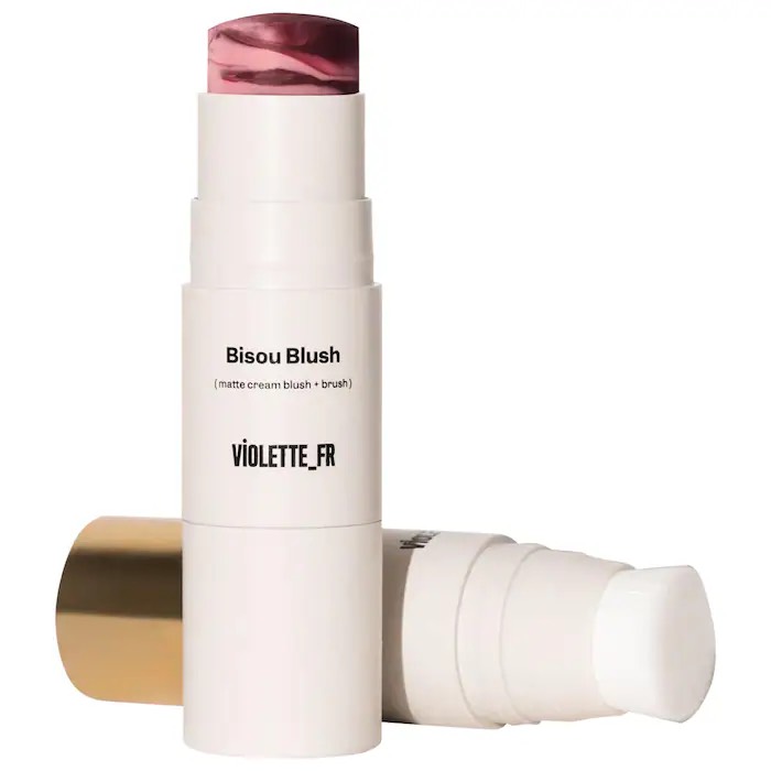 VIOLETTE_FR Мраморные кремовые румяна в стике BISOU BLUSH Marbled Cream Blush Stick, Aïssa
