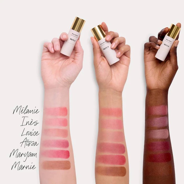 VIOLETTE_FR Мраморные кремовые румяна в стике BISOU BLUSH Marbled Cream Blush Stick, Mélanie 8