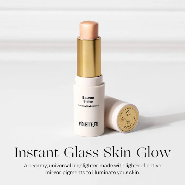 VIOLETTE_FR  BAUME Универсальный стик-хайлайтер со скваланом SHINE Universal Highlighter Balm with Squalane 9