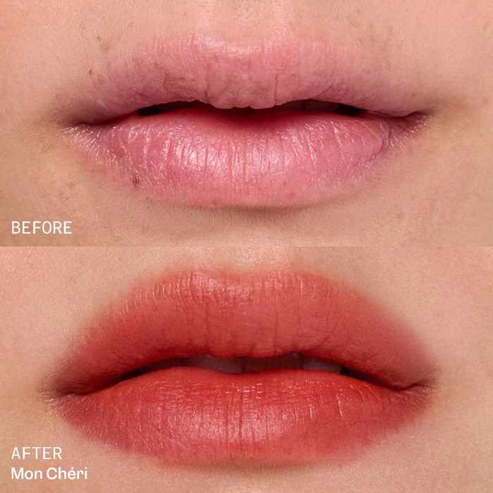 VIOLETTE_FR Матовая помада-бальзам для губ BISOU BALM Sheer Matte Lipstick, Mon Cheri 7