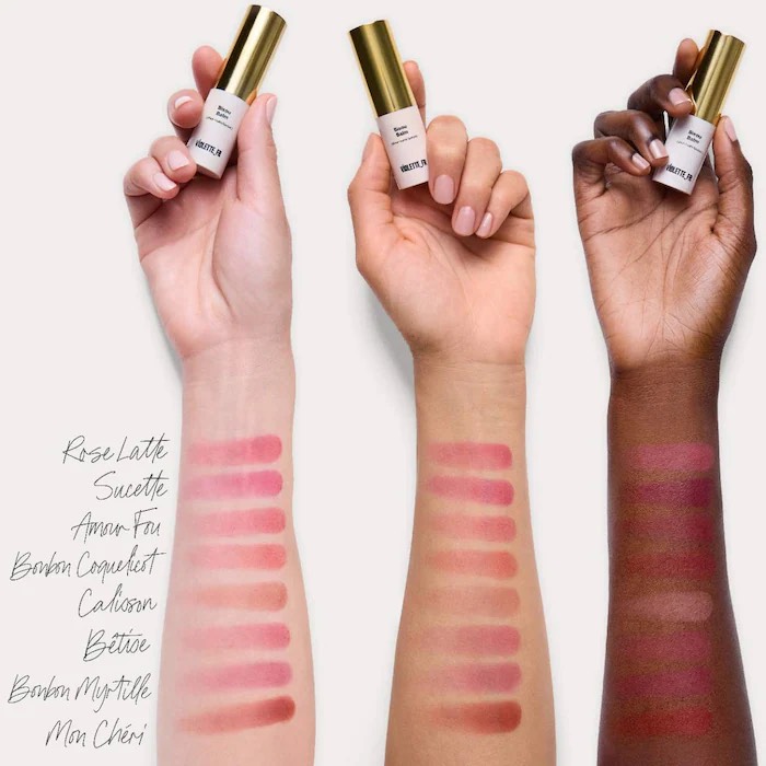 VIOLETTE_FR Матовая помада-бальзам для губ BISOU BALM Sheer Matte Lipstick, Mon Cheri 9