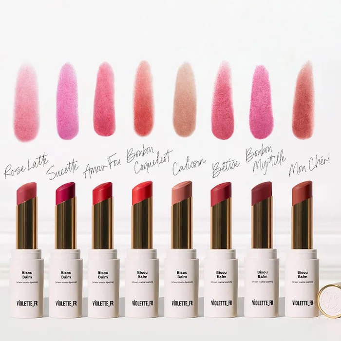 VIOLETTE_FR Матовая помада-бальзам для губ BISOU BALM Sheer Matte Lipstick, Mon Cheri 10