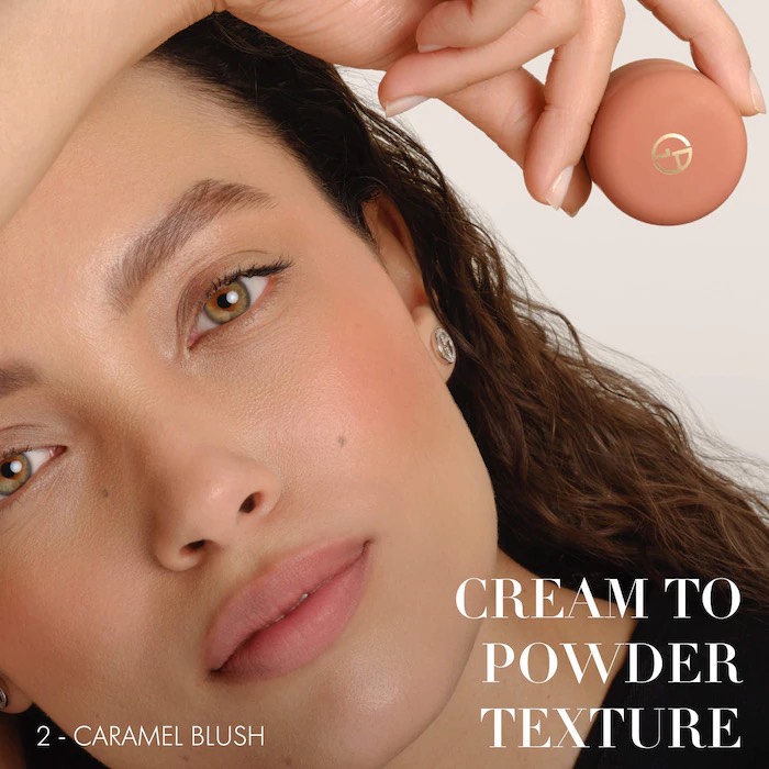Armani Dolci Кремовые румяна  Blush Smoothing Cream-to-Powder Soft-Matte, 2 Caramel Blush 3