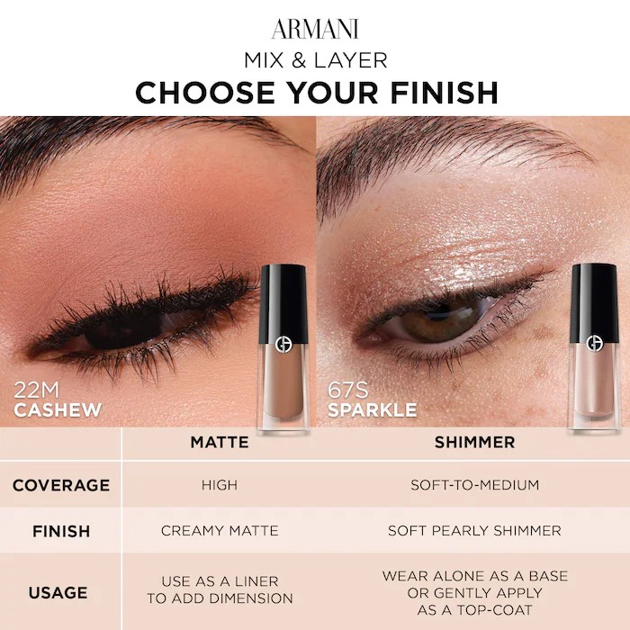 Armani Beauty Жидкие тени для век Eye Tint Long-Lasting Liquid Eyeshadow, 12S Shell 7