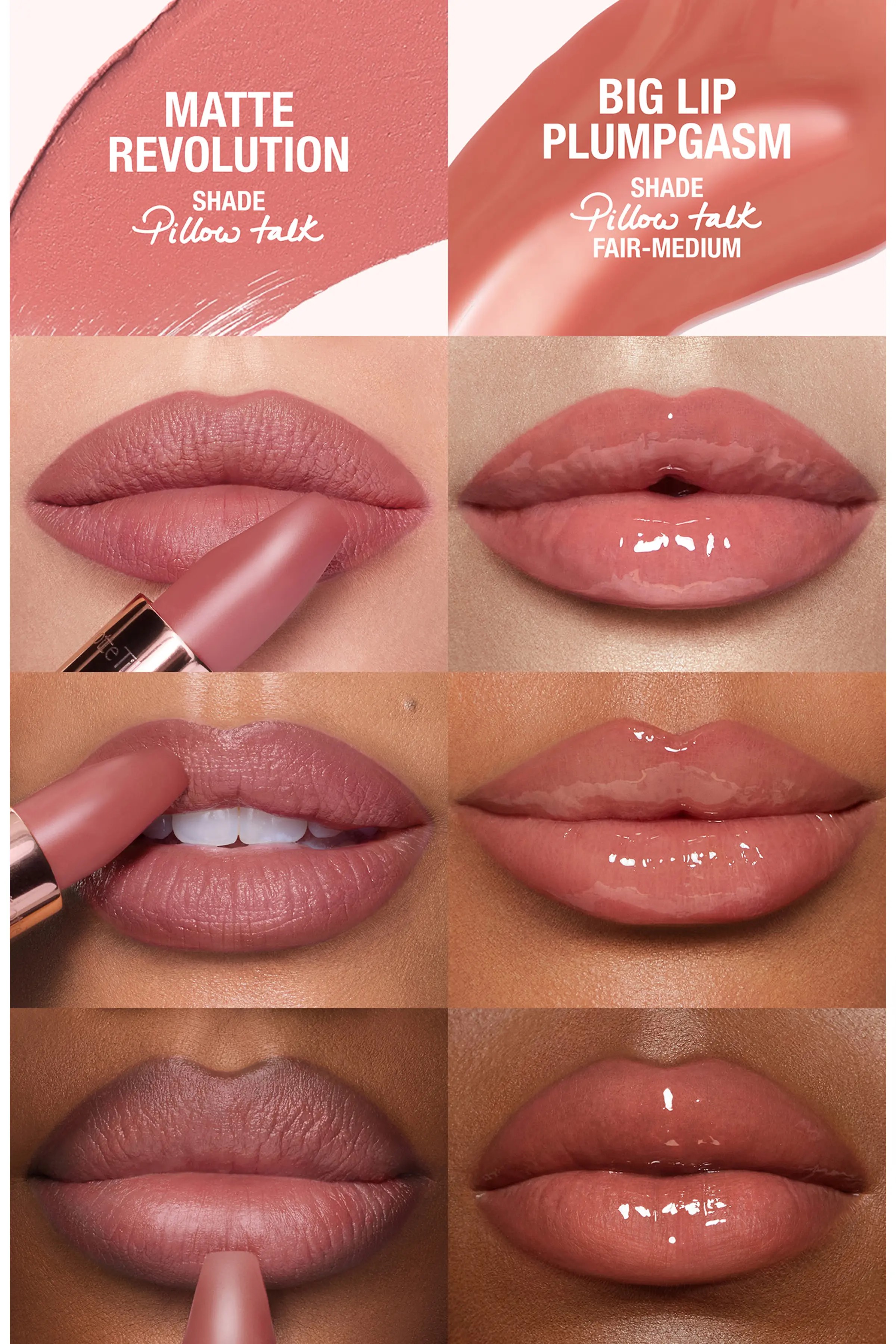 Charlotte Tilbury Набор для губ Pillow talk big lip Plumpgasm kit 3